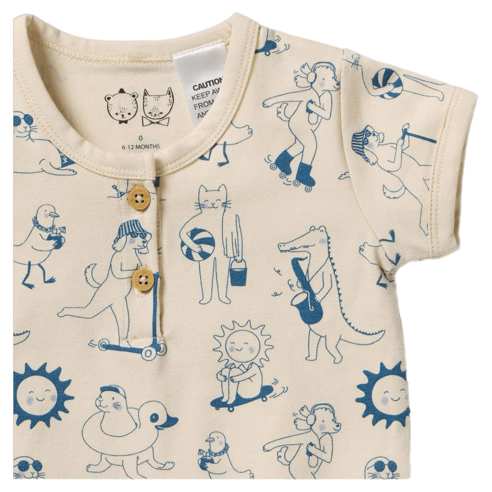 Wilson & Frenchy 0-3 Months to 12-18 Months Henley Bodysuit - Tout est Magique