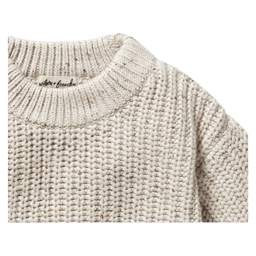 Wilson & Frenchy 0-3 Months to 12-18 Months Knitted Jumper - Cookie and Cream