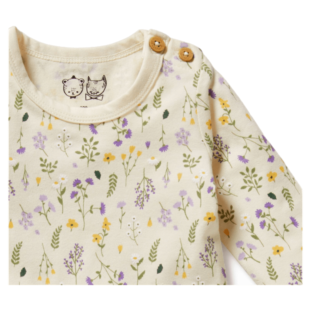 Wilson & Frenchy 0-3 Months to 12-18 Months Long Sleeve Bodysuit - Bella Floral