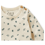 Wilson & Frenchy 0-3 Months to 12-18 Months Long Sleeve Bodysuit - Twilight Leaf