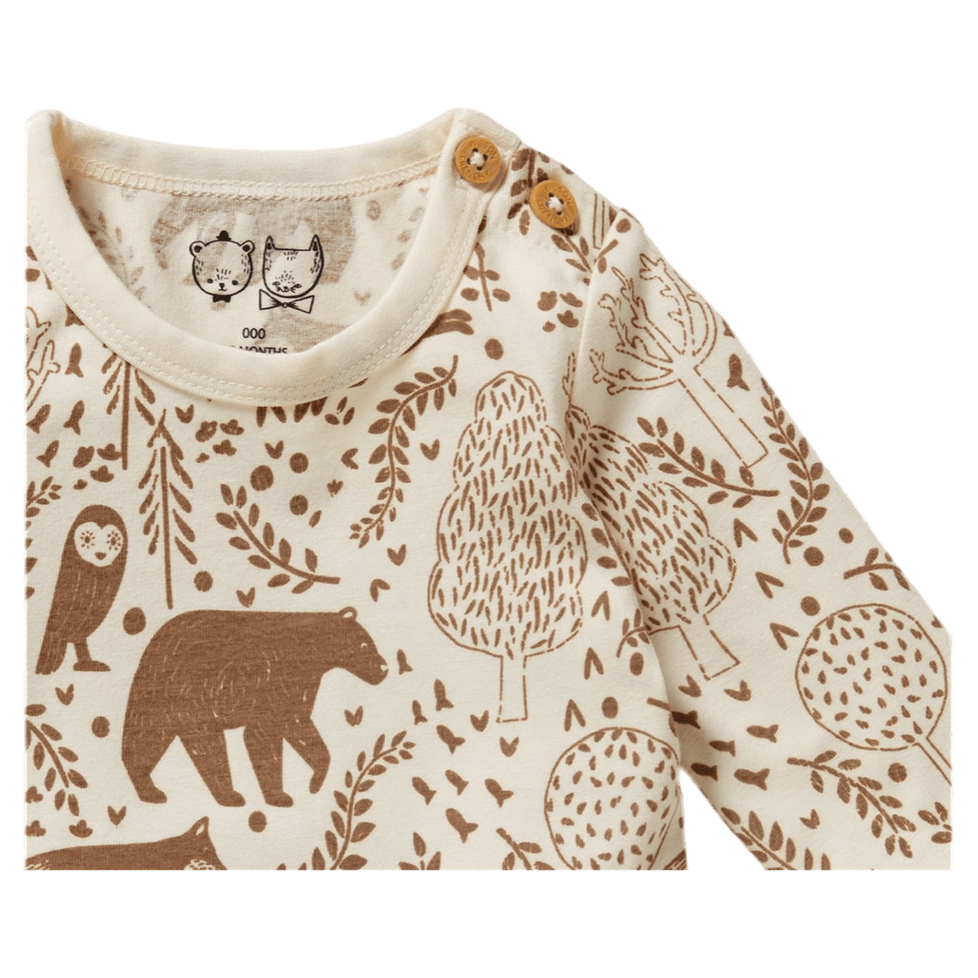 Wilson & Frenchy 0-3 Months to 12-18 Months Long Sleeve Bodysuit - Winter Forest