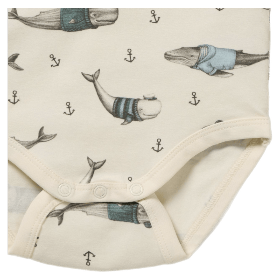 Wilson & Frenchy 0-3 Months to 12-18 Months Long Sleeve Bodysuit - Woolly  Whales