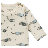Wilson & Frenchy 0-3 Months to 12-18 Months Long Sleeve Bodysuit - Woolly  Whales