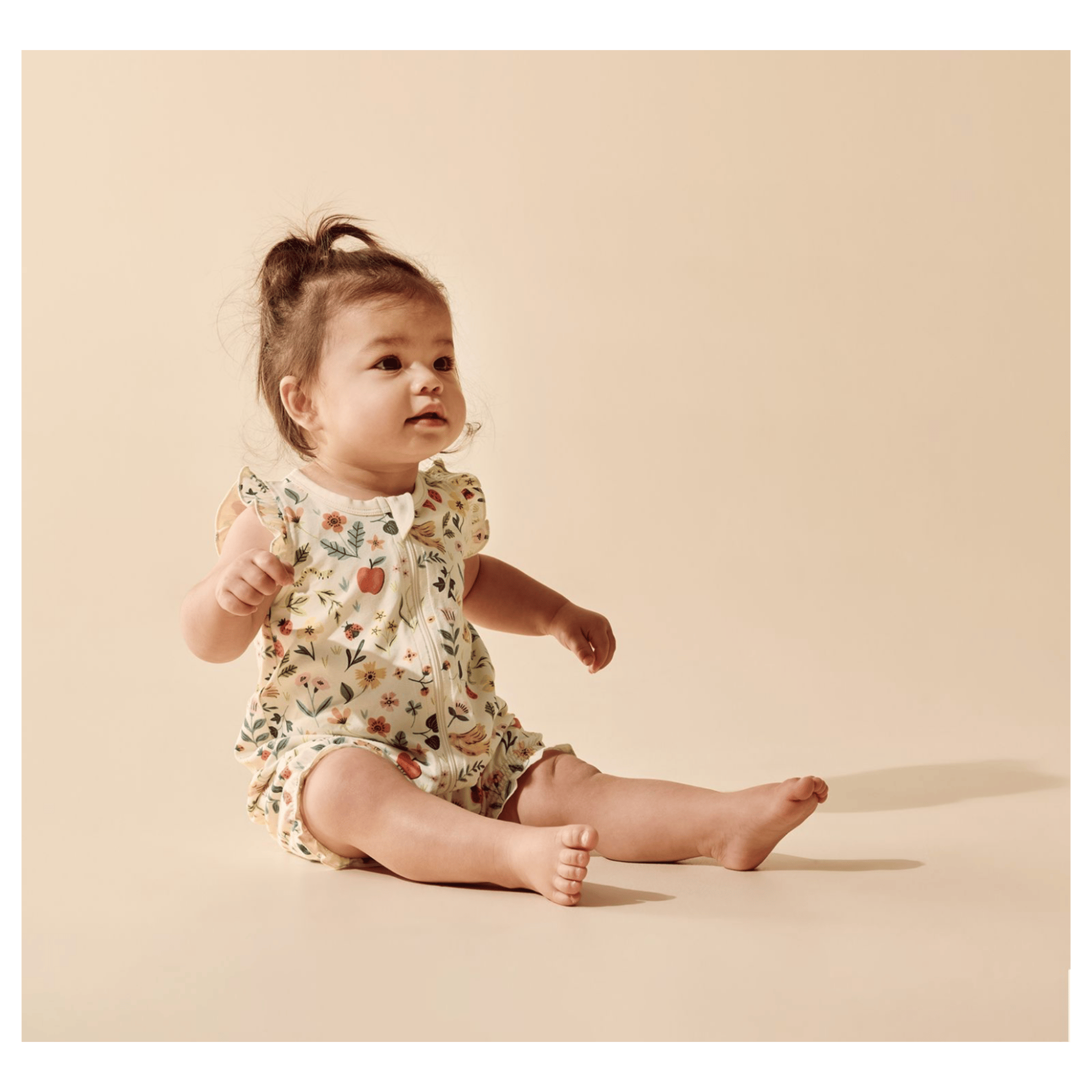 Wilson & Frenchy 0-3 Months to 12-18 Months Ruffle Zipsuit - Summer Garden