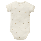 Wilson & Frenchy 0-3 Months to 12-18 Months Short Sleeve Henley Bodysuit - Bee Mine