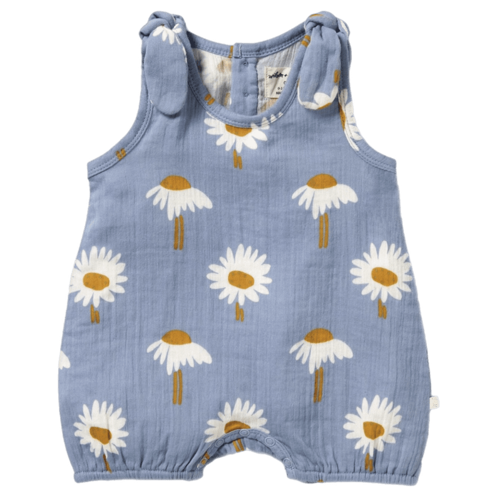 Wilson & Frenchy 0-3 Months to 18-24 Months 0-3M Crinkle Tie Playsuit - Daisy Floral