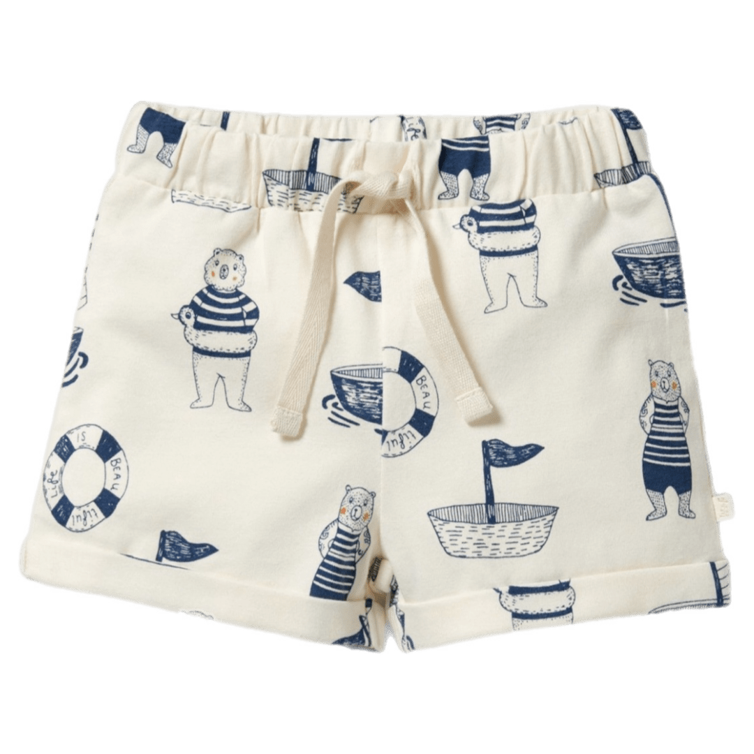 Wilson & Frenchy 0-3 Months to 18-24 Months 0-3M Shorts - Nautical Bear