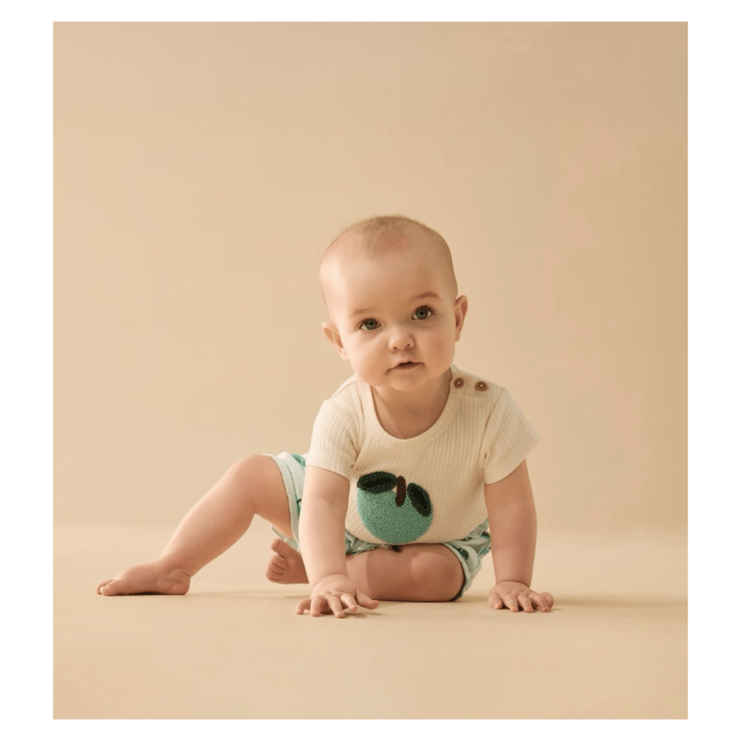 Wilson & Frenchy 0-3 Months to 18-24 Months Embroidered Tee - Apple Papple