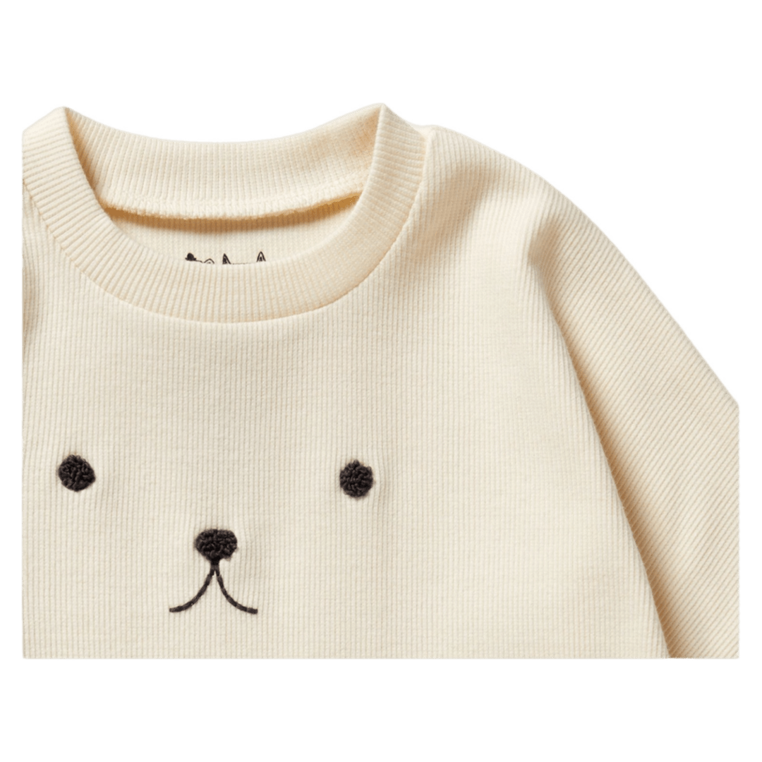 Wilson & Frenchy 0-3 Months to 18-24 Months Long Sleeve Rib Top - Buttermilk