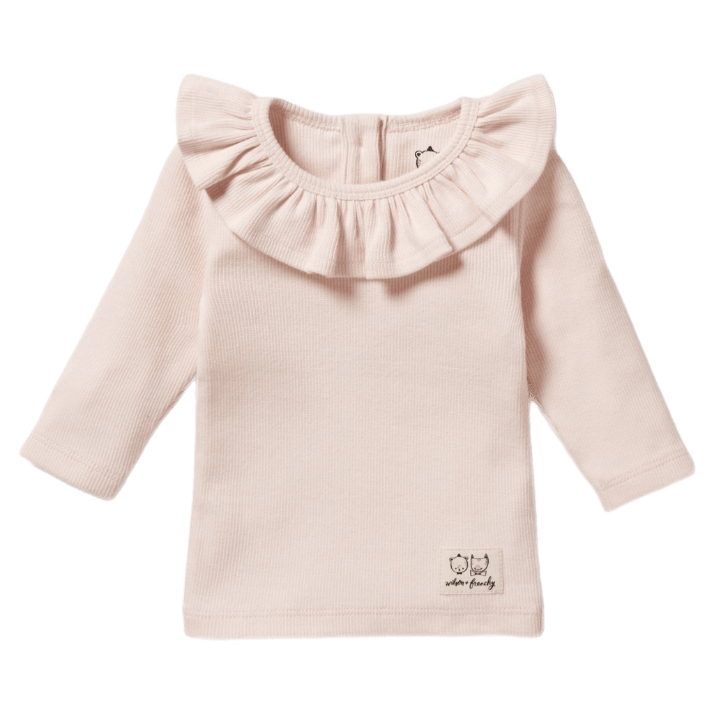 Wilson & Frenchy 0-3 Months to 18-24 Months Long Sleeve Ruffle Top - Pink