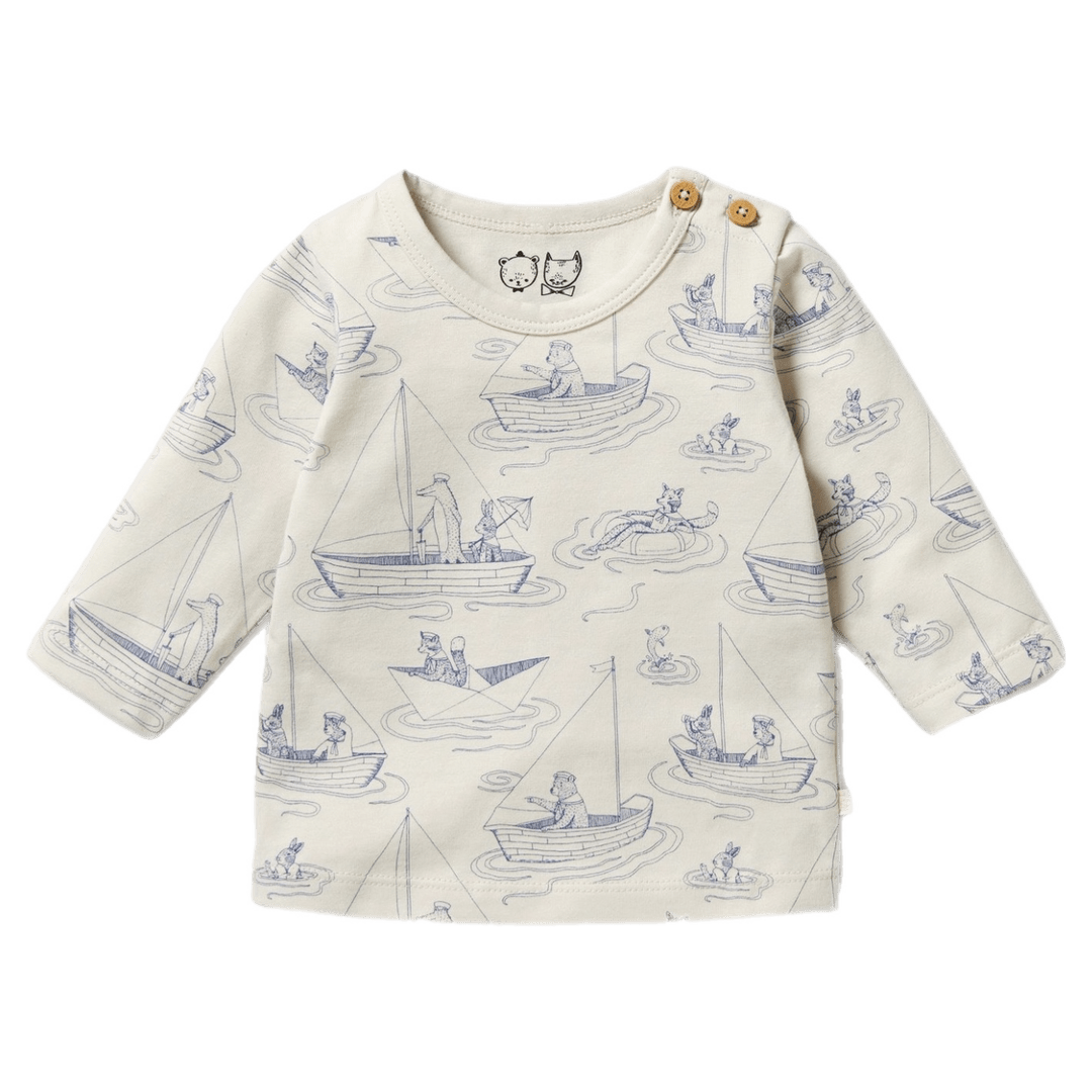 Wilson & Frenchy 0-3 Months to 18-24 Months Long Sleeve Top - Sail Away