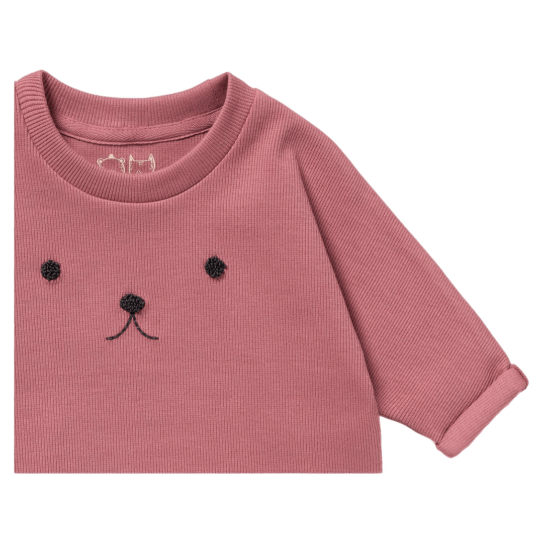 Wilson & Frenchy 0-3 Months to 18-24 Months Rib Long Sleeve Top - Plum