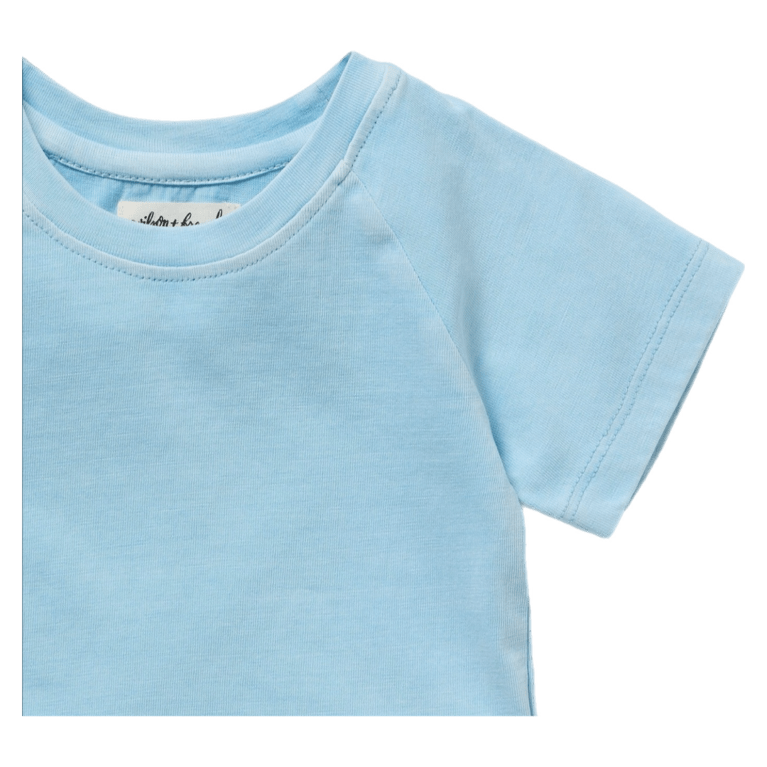 Wilson & Frenchy 0-3 Months to 18-24 Months Short Sleeve Dyed Tee - Skye