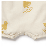 Wilson & Frenchy 0-3 Months to 18-24 Months Short Sleeve Growsuit - Quack Quack
