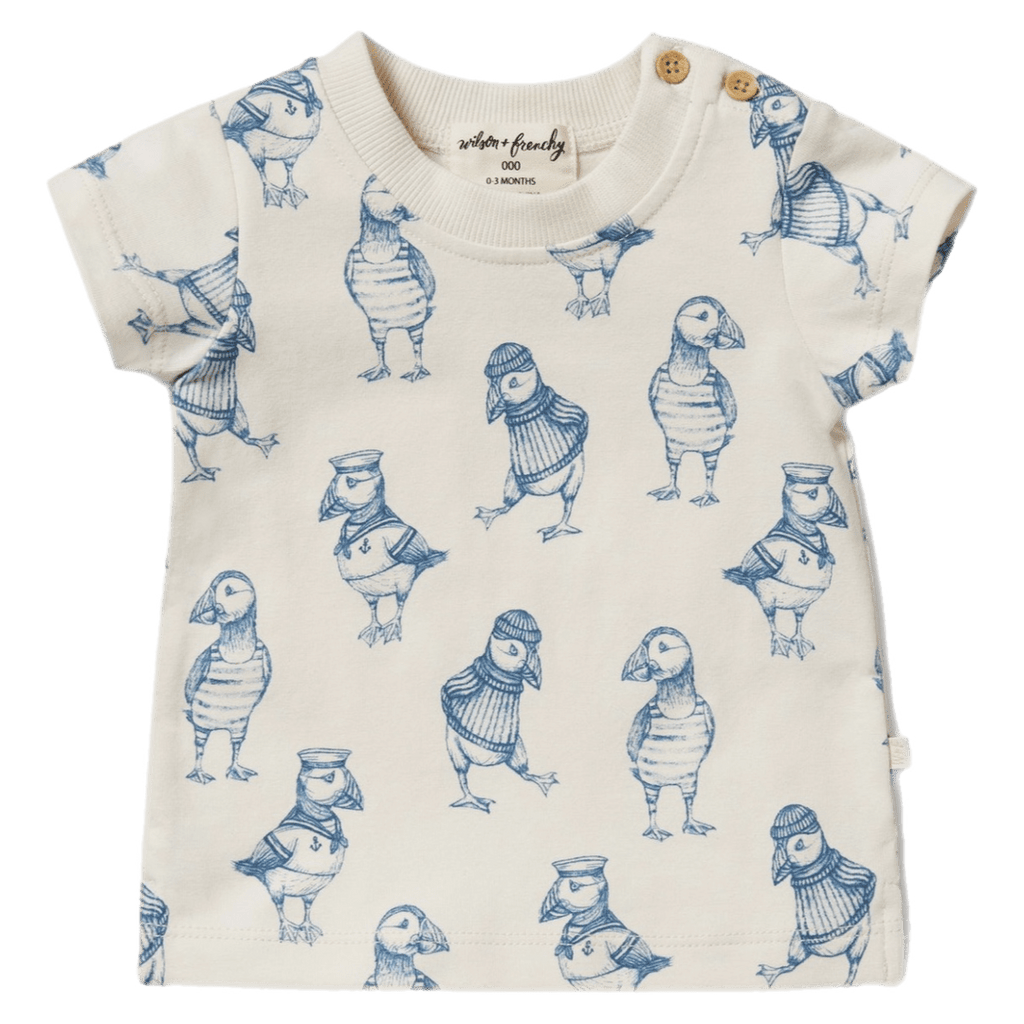 Wilson & Frenchy 0-3 Months to 18-24 Months Short Sleeve Tee - Petit Puffin