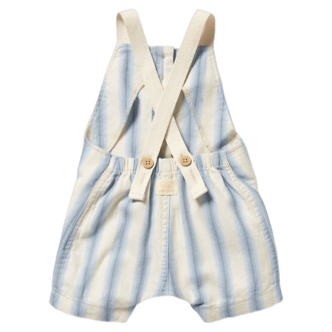 Wilson & Frenchy 0-3 Months to 18-24 Months Stripe Short Overall - Deep Blue