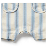 Wilson & Frenchy 0-3 Months to 18-24 Months Stripe Short Overall - Deep Blue