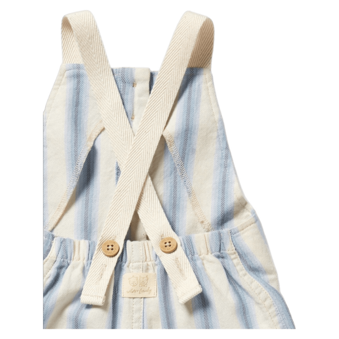 Wilson & Frenchy 0-3 Months to 18-24 Months Stripe Short Overall - Deep Blue