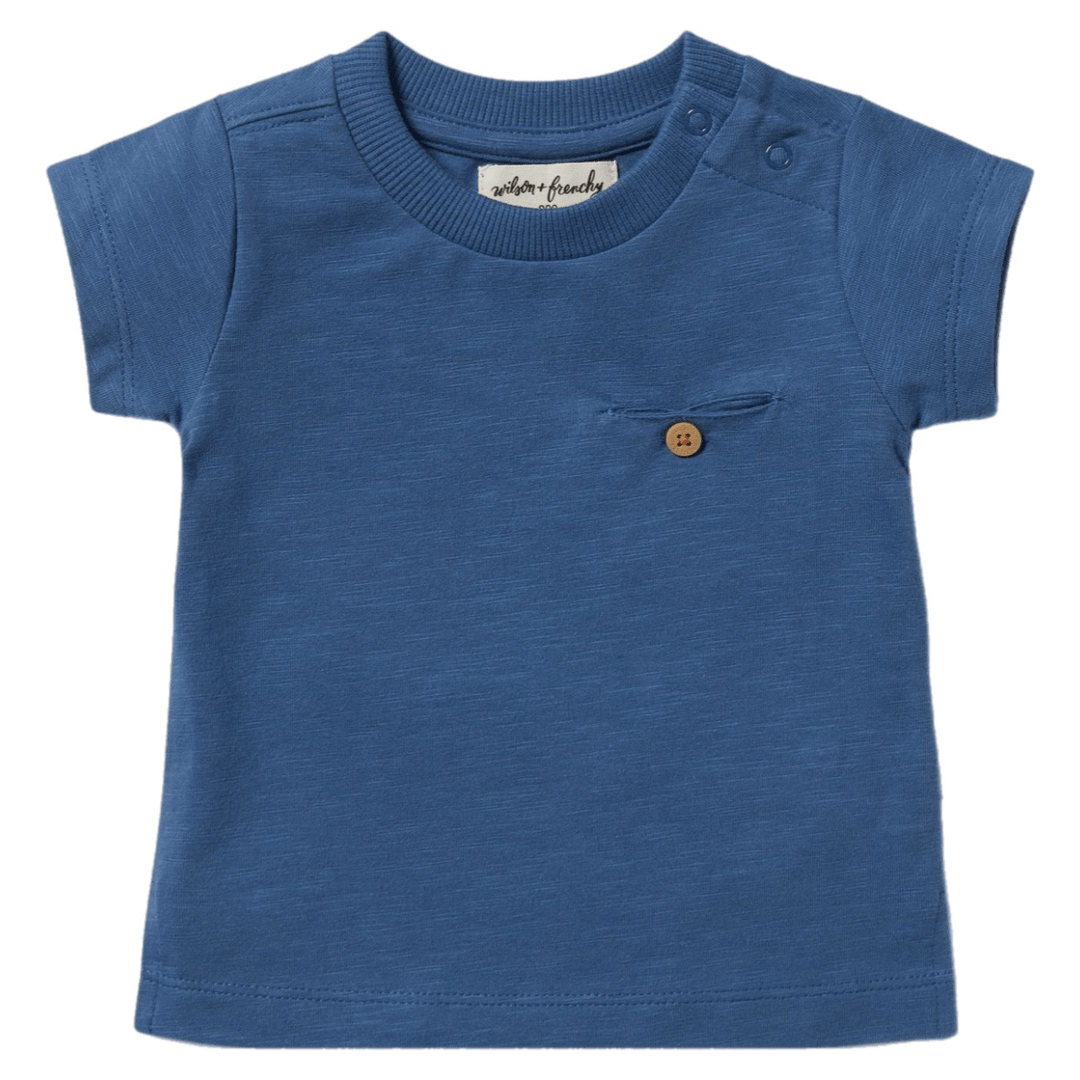Wilson & Frenchy 0-3 Months to 18 to 24 Months Pocket Tee - Dark Blue