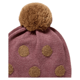 Wilson & Frenchy 0-3 Months to 3-5 Years Knitted Bauble Hat - Rhubarb