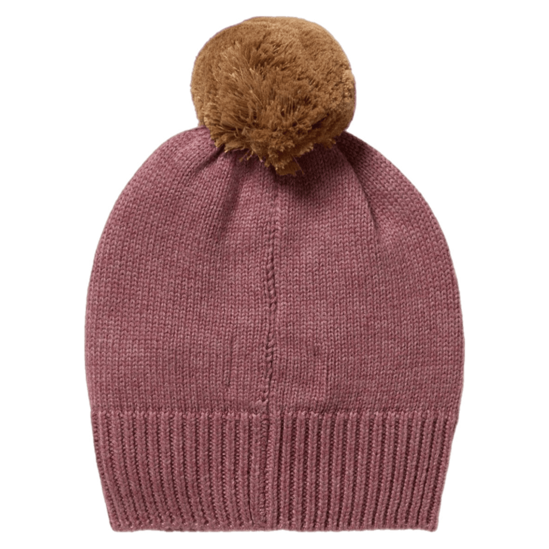 Wilson & Frenchy 0-3 Months to 3-5 Years Knitted Bauble Hat - Rhubarb