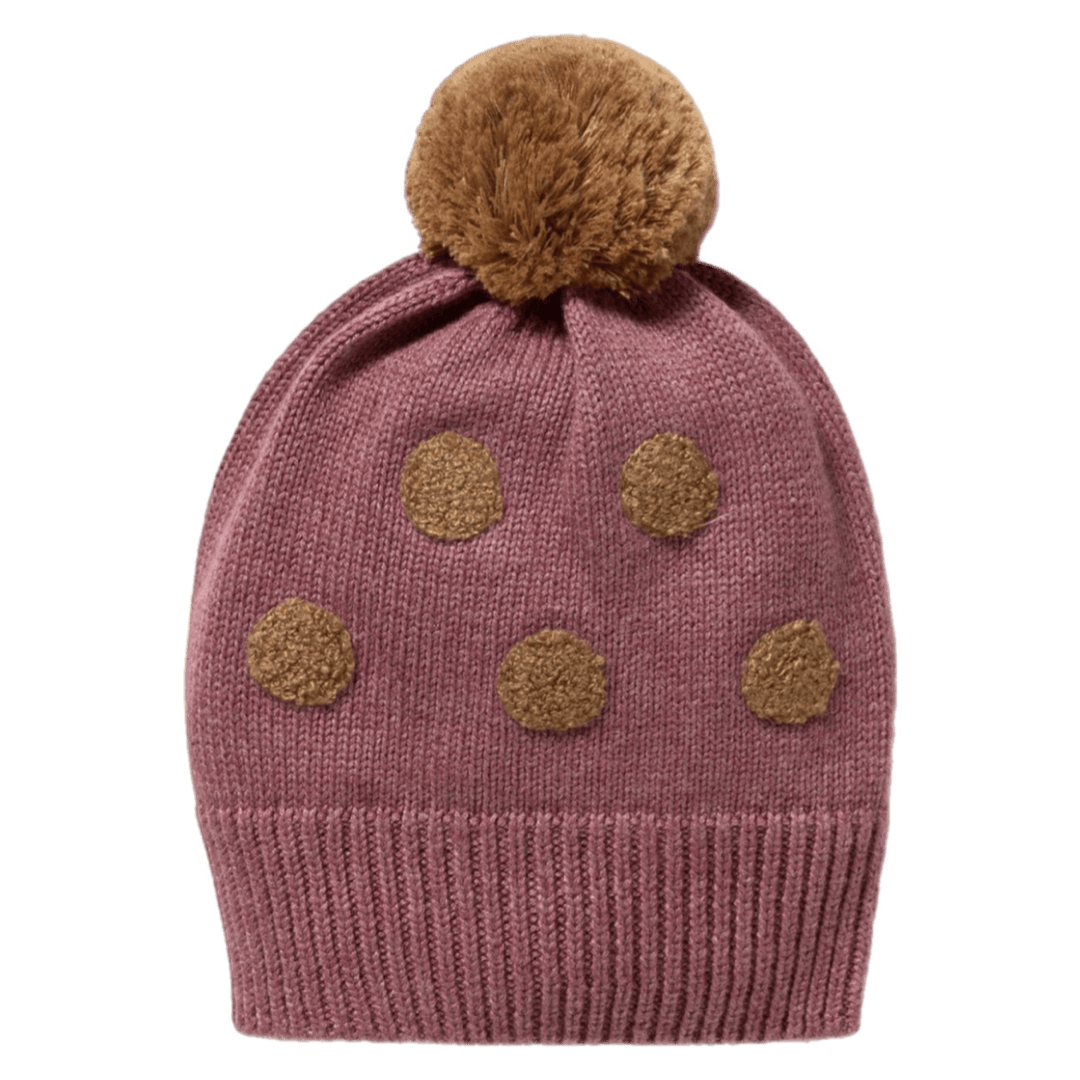 Wilson & Frenchy 0-3 Months to 3-5 Years Knitted Bauble Hat - Rhubarb