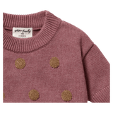 Wilson & Frenchy 0-3 Months to 5 Years Knitted Bauble Jumper - Rhubarb