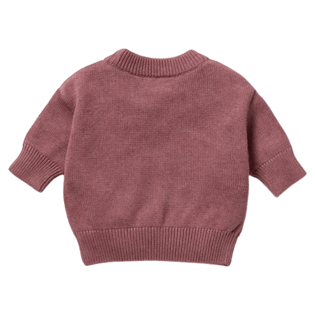 Wilson & Frenchy 0-3 Months to 5 Years Knitted Bauble Jumper - Rhubarb