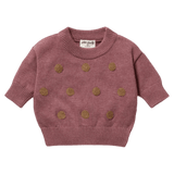 Wilson & Frenchy 0-3 Months to 5 Years Knitted Bauble Jumper - Rhubarb