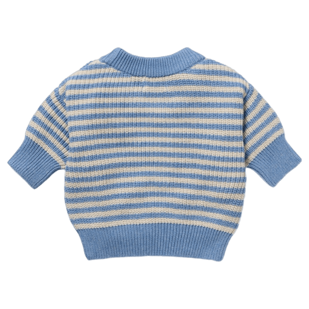 Wilson & Frenchy 0-3 Months to 5 Years Knitted Stripe Jumper - Frosted Blue