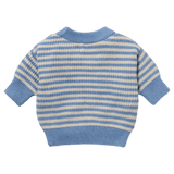 Wilson & Frenchy 0-3 Months to 5 Years Knitted Stripe Jumper - Frosted Blue