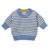 Wilson & Frenchy 0-3 Months to 5 Years Knitted Stripe Jumper - Frosted Blue