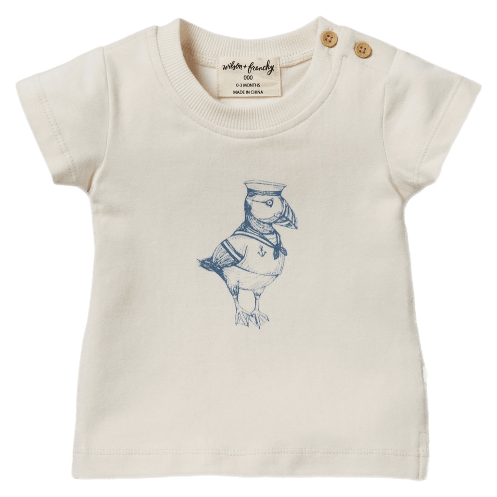 Wilson & Frenchy 0-3 Months to 5 Years Short Sleeve Tee - Puffin