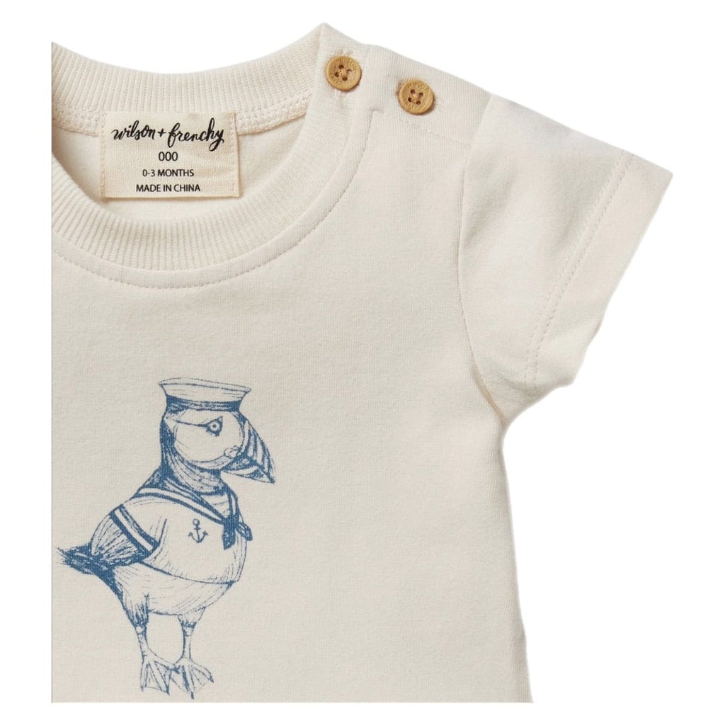 Wilson & Frenchy 0-3 Months to 5 Years Short Sleeve Tee - Puffin