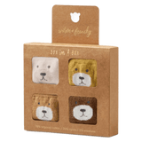 Wilson & Frenchy 0-3 Months to 6-12 Months 4 Pack Baby Socks - Brown Combo