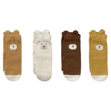 Wilson & Frenchy 0-3 Months to 6-12 Months 4 Pack Baby Socks - Brown Combo