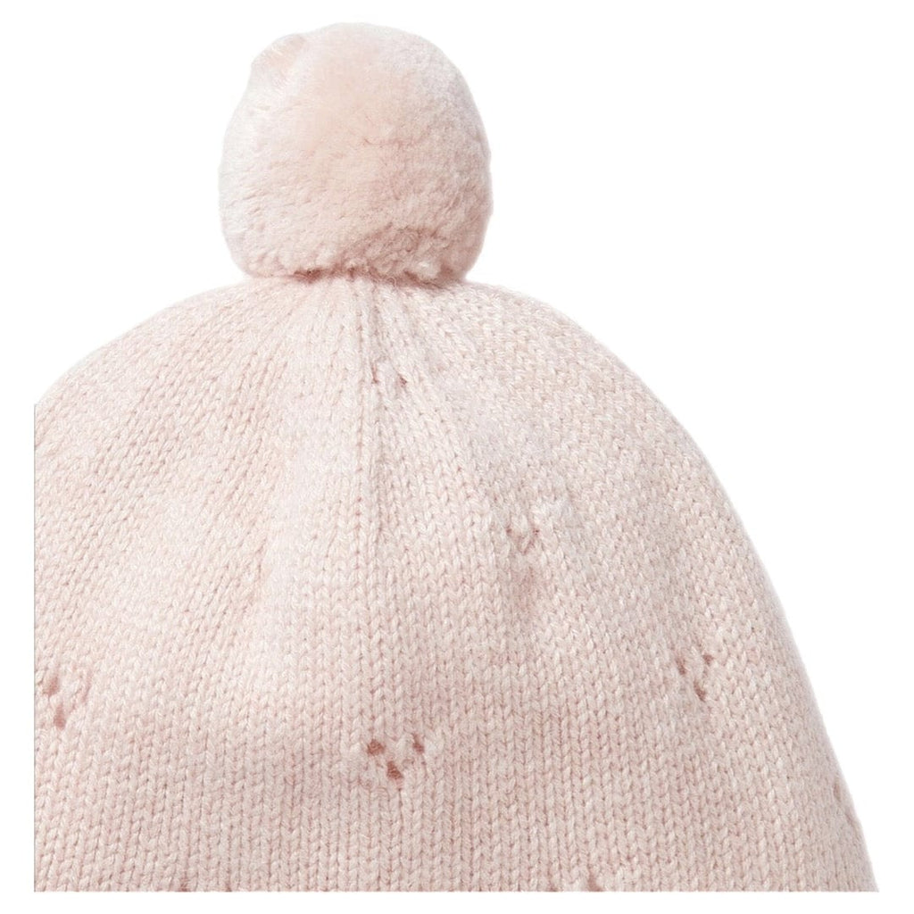 Wilson & Frenchy 0-3 Months to 6-12 Months Knitted Pointelle Bonnet - Pink
