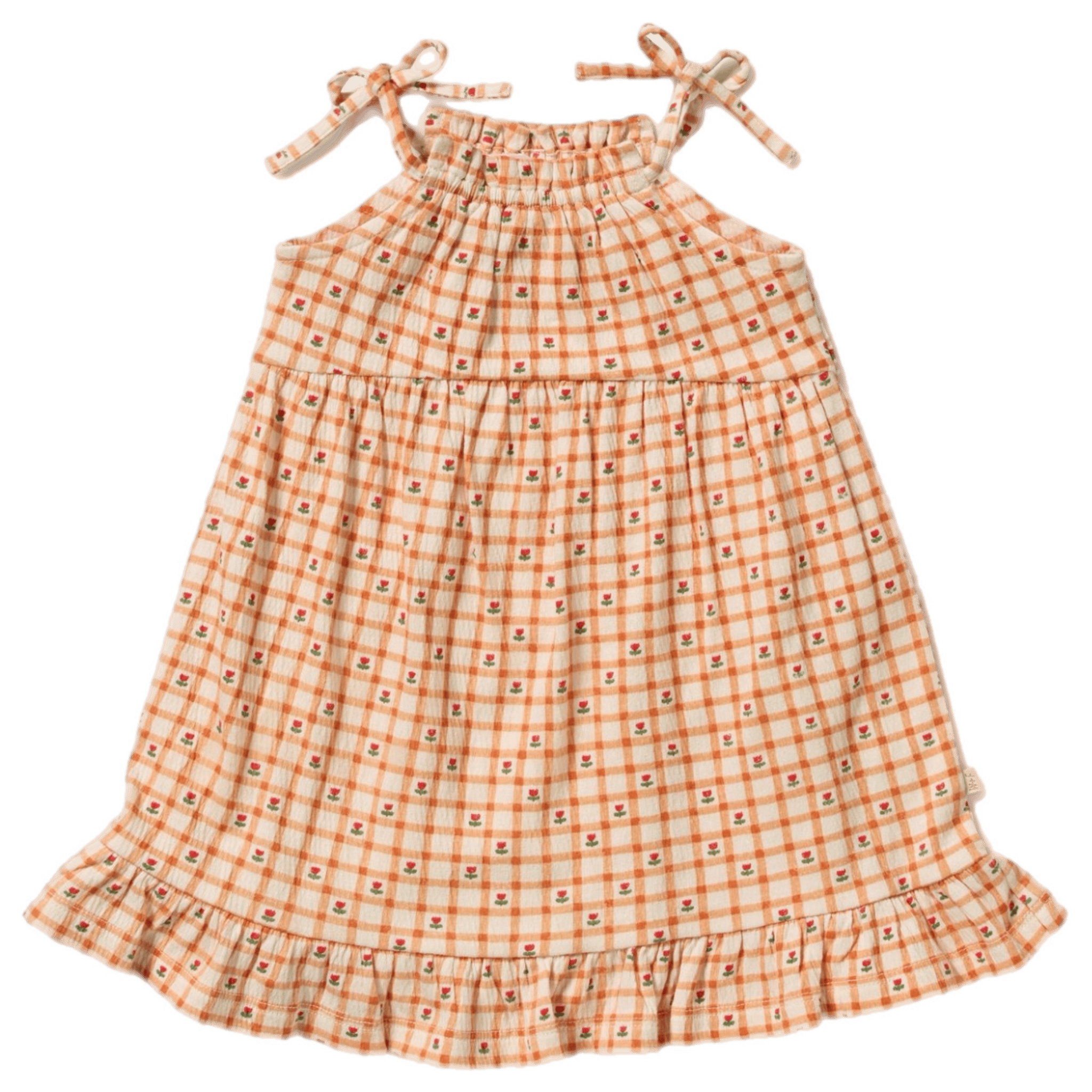 Wilson & Frenchy 1 Year to 5 Years 1Y Crinkle Ruffle Dress - Checkerberry
