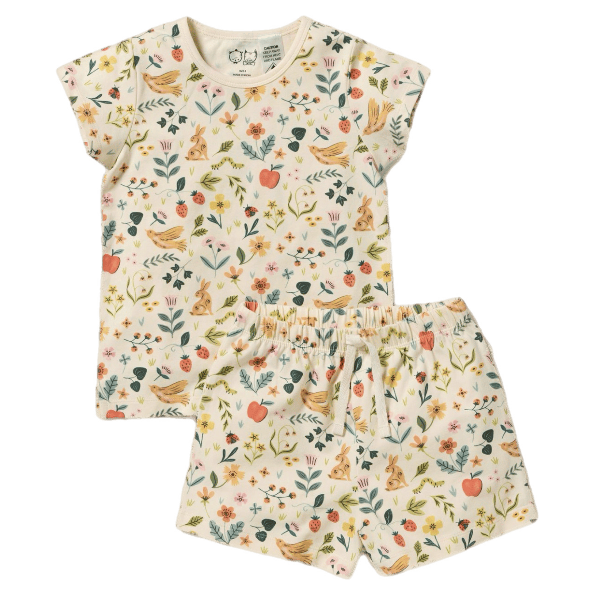 Wilson & Frenchy 1 Year to 5 Years 1Y Short Sleeve Pyjamas - Summer Garden