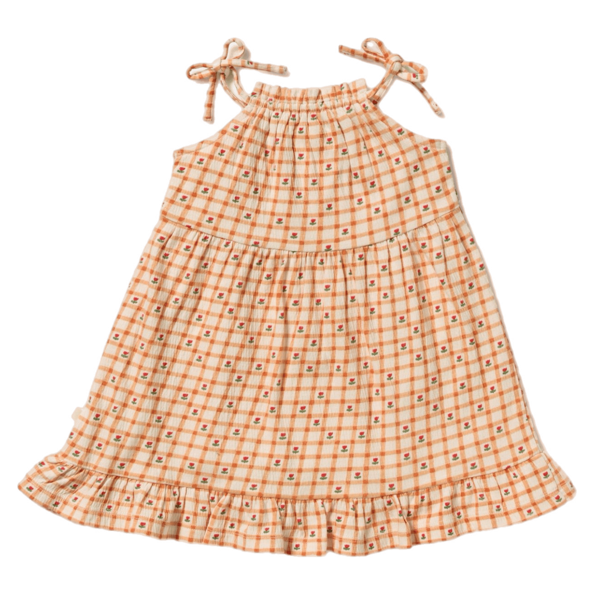 Wilson & Frenchy 1 Year to 5 Years Crinkle Ruffle Dress - Checkerberry