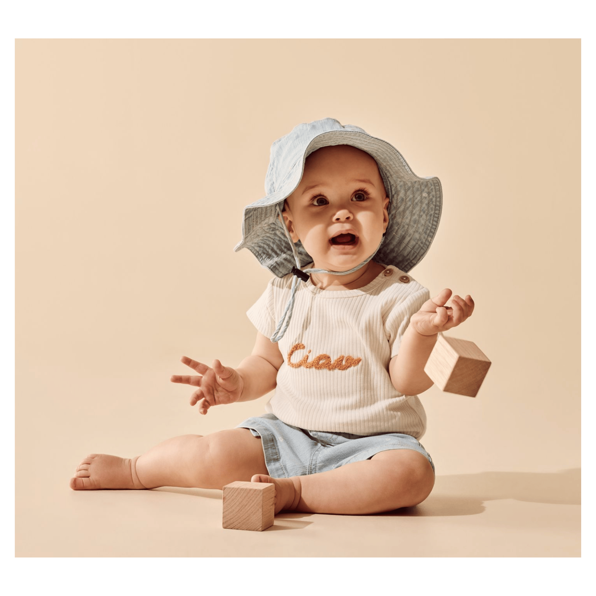Wilson & Frenchy 1 Year to 5 Years Denim Short - Ditsy Daisy
