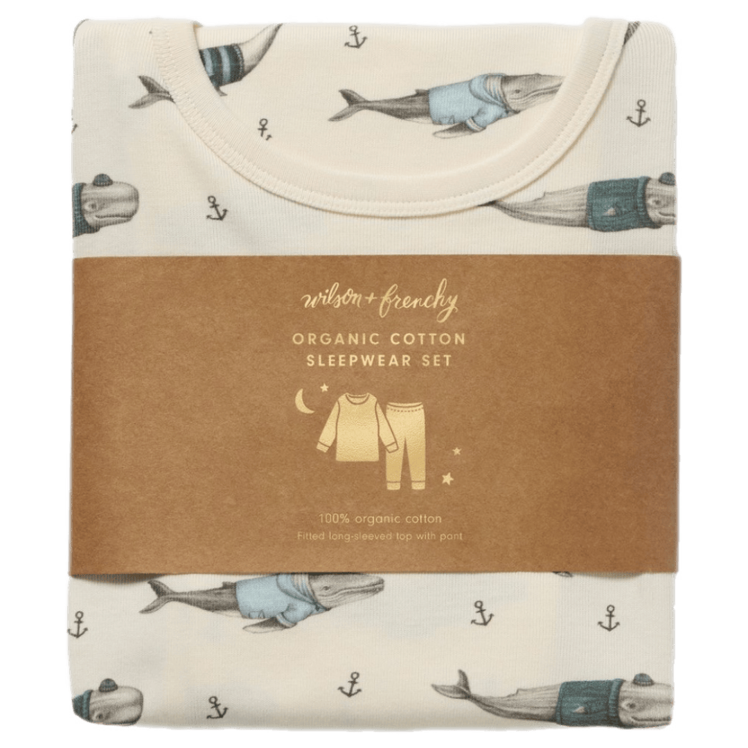 Wilson & Frenchy 1 Year to 5 Years Long Sleeve Pyjamas - Woolly Whales