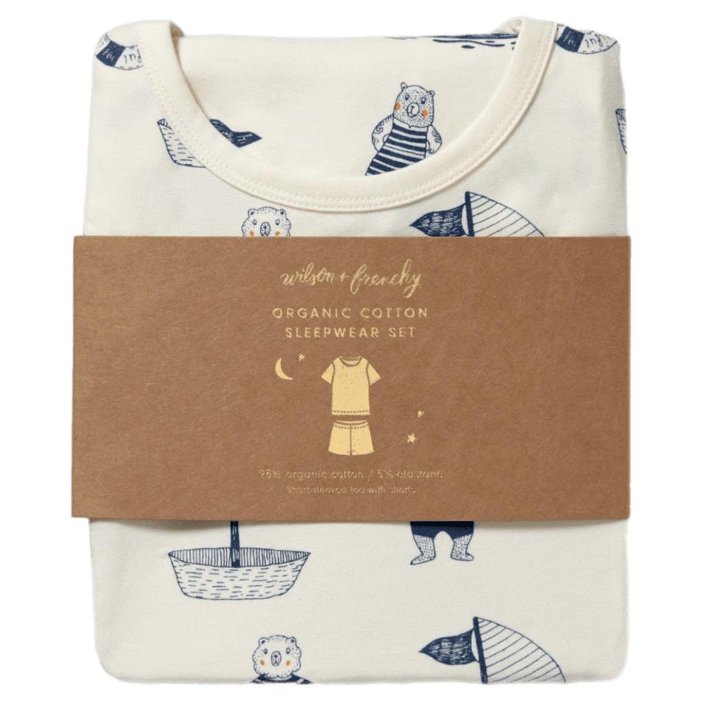 Wilson & Frenchy 1 Year to 5 Years Short Sleeve Pyjamas - Nautical Bear