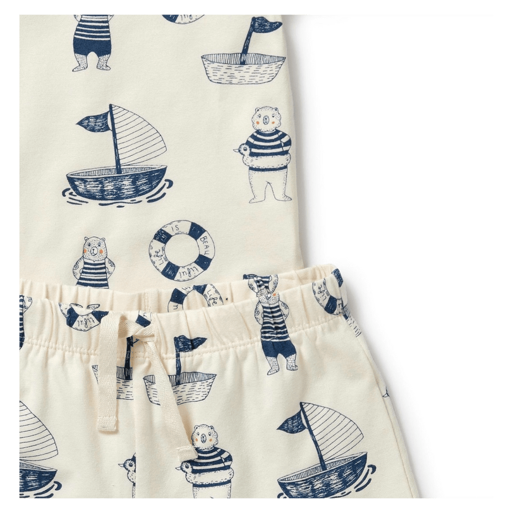 Wilson & Frenchy 1 Year to 5 Years Short Sleeve Pyjamas - Nautical Bear