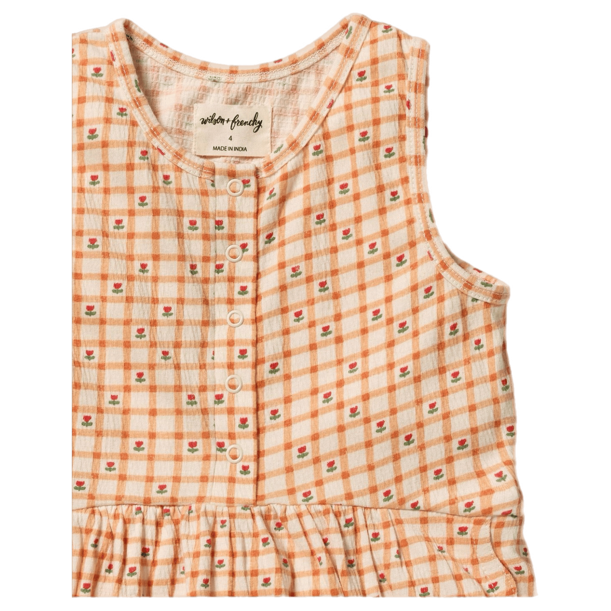 Wilson & Frenchy 2 Years to 5 Years Crinkle Jumpsuit - Checkerberry
