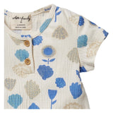 Wilson & Frenchy 3-6 Months to 18-24 Months Crinkle Henley Playsuit - Ocean Breeze