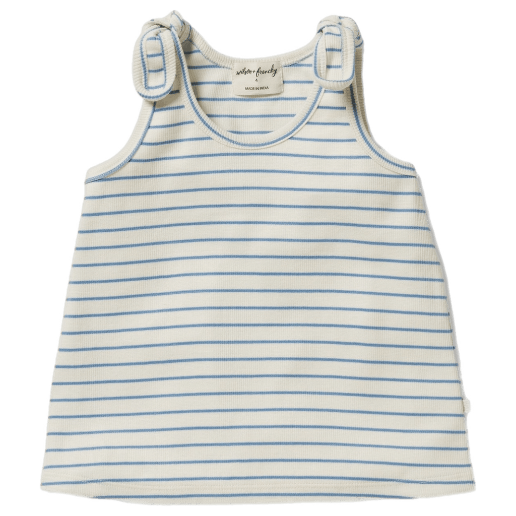 Wilson & Frenchy 3-6 Months to 18-24 Months Tie Singlet - Petit Blue