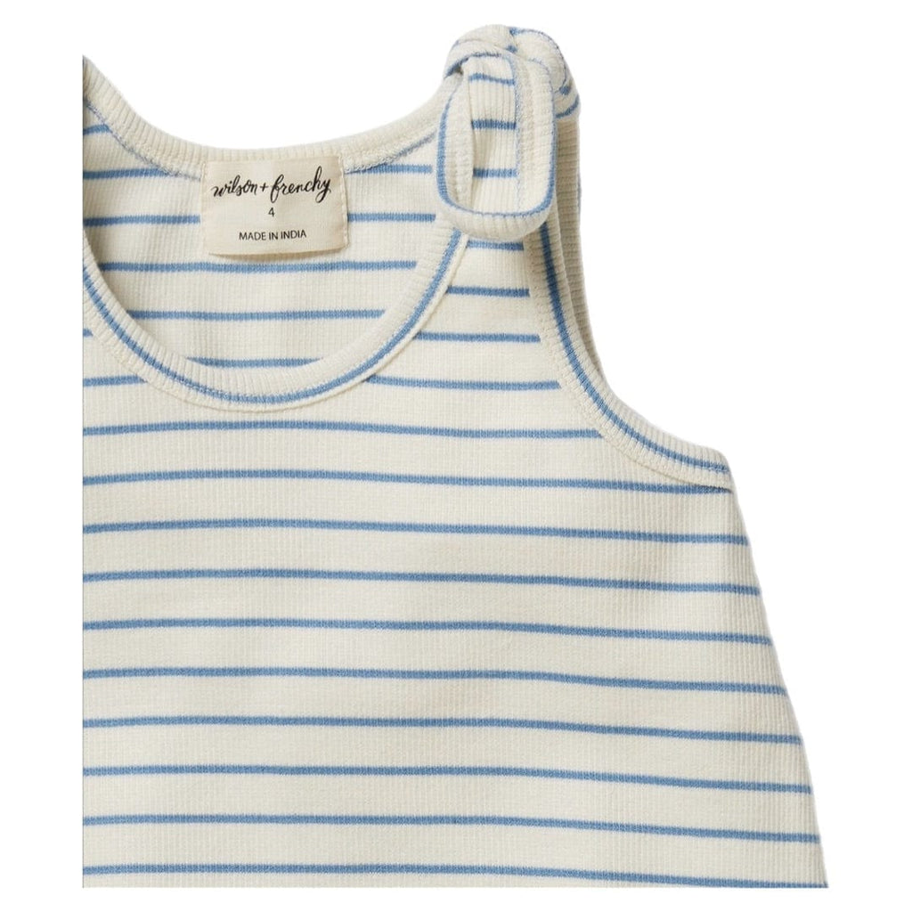 Wilson & Frenchy 3-6 Months to 18-24 Months Tie Singlet - Petit Blue