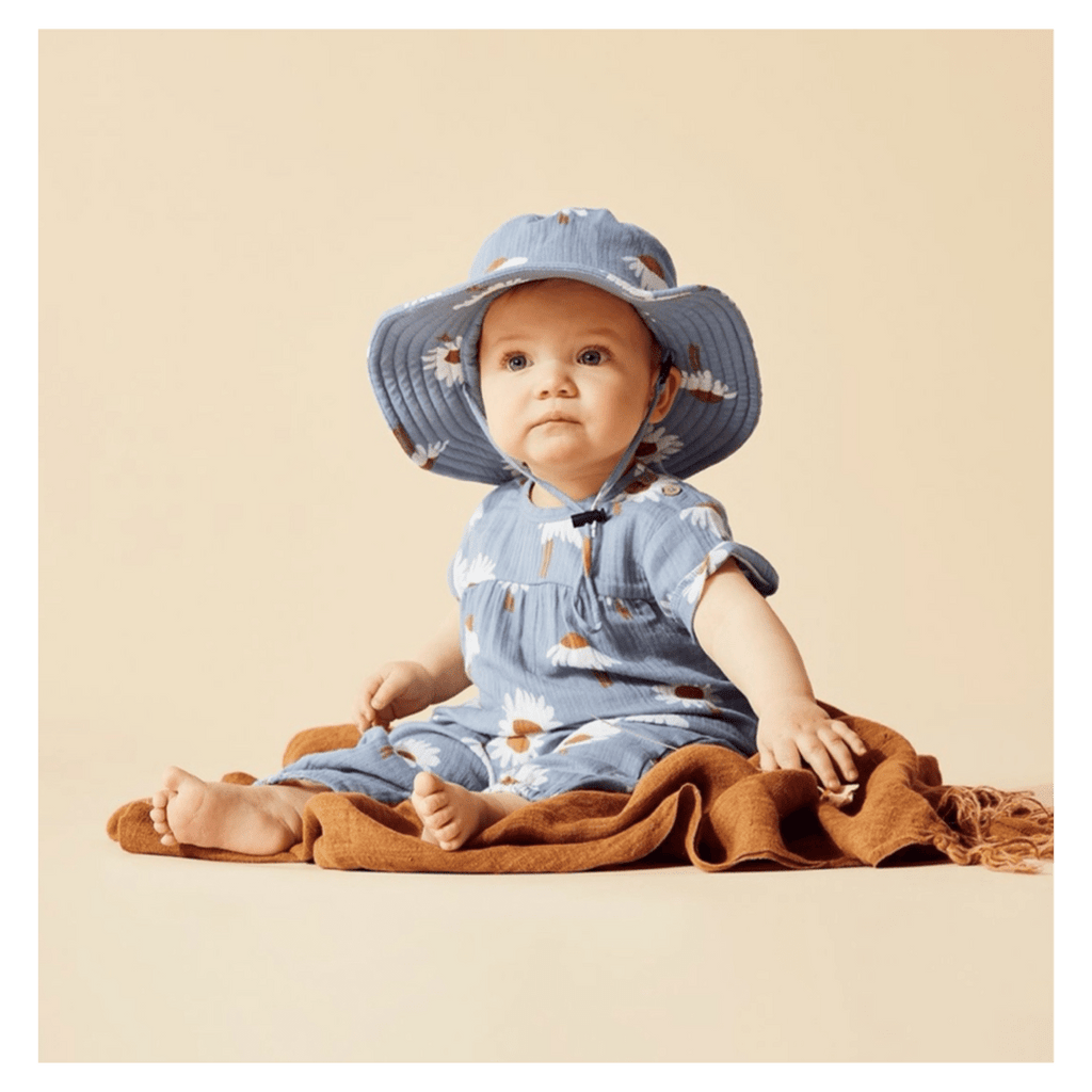 Wilson & Frenchy 6-12 Months to 2-3 Years Crinkle Sunhat - Daisy Floral