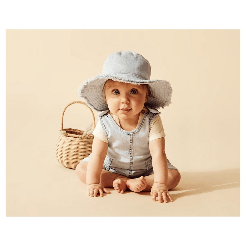 Wilson & Frenchy 6-12 Months to 2-3 Years Denim Sun Hat - Denim